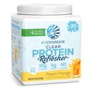Sunwarrior Clear Protein Powder Plant-Based Water Mix, Vegan en Verfrissende Proteïne en Hydratatie Supplement 10g Per Serving Peach Mango Flavored 420g Tub 30 Serves