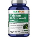 NusaPure Calcium D-Glucaraat 500 mg 150 Veggie Caps, Vegan, Non-GMO, Glutenvrij