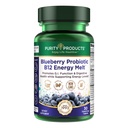Zuiverheid Producten Blueberry Probiotic B12 Energy Smelt Clinical Probiotic - Biologische bosbessen, Methylcobalamine B-12-30 Melts