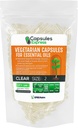 XPRS Nutra Maat 2 Lege Vegan Capsules - 100 Tel Clear Veggie Capsules voor de meest essentiële oliën - Lege plantaardige pillen voor essentiële oliën - DIY-vulling