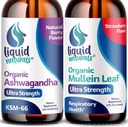 Wellness LABSRX Mullein Leaf Drops voor Lungs, 2 Fl. Oz - Ashwagandha Drops 2000mg