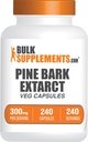 BulkSupplements.com Pine Bark Extract Capsules - Antioxidanten Supplement, Pine Bark 300mg - Glutenvrij, 1 Capsule per portie, 240 Tel (Pack of 1)