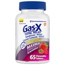 Gas-X Total Relief Kauwtabletten met maximale sterkte Gas Relief Simethicone 250 mg en Heartburn Relief Calcium Carbonate 750 mg, Bloating Relief, Mixed Berrys - 65 Tel.