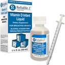 Betrouwbare-1 Laboratoria Zuigelijke Vitamin-D druppels (Natural Fruit smaakstoffen) Suiker & alcoholvrij, voor borstvoeding baby's 0-12 maanden en omhoog