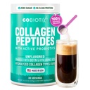 GOBIOTIX Collageen Powder Supplement with Probiotics - Gehydrolyseerd eiwit Collageen Powder for Women - Hair Skin and Nails, Joint and Digestief Health - Collageen Peptides Type I and III - 30 Servings