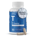 Éléments essentiels T-Hero - Support quotidien de testostérone pour les hommes - favorise la vitalité et la conduite - avec Ashwagandha, Shilajit, Boron, DIM - 60 comte - 30 services