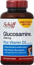 Schiff Glucosamine 2000mg met vitamine D3 en Hyaluronzuur, 150 tabletten - Joint Supplement