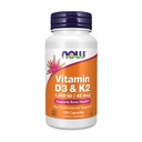 NOW Foods Vitamine D-3 & K-2 - 120 Veg Capsules