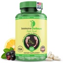 Immuunondersteuningssupplement - Natuurlijke en biologische Immuunboosters voor volwassenen - Immuniteitssteun met vitamine C & vitamine D, Knoflook, gember, citroen, vlierbes, selenium & zink - 60 capsules