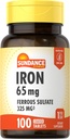 Sundance Iron Supplement Ferrous Sulfate 325mg 