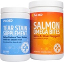 Pet MD Tear Stain Supplement & Pet MD Zalm Omega Bites