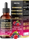 11in1 Black Walnut Wormwood Tinctuur Extract met Whole Kloof, Berberine en 8 Meer - 2 Maanden Levering - 1 Fl Oz - Berry Mix smaak