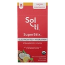 Biologische Elektrolyten + Hydration Drink Mix, Superfood Hydration Sticks, SuperStix van Sol-ti, Non-GMO, Vegan, Aardbei Citroen, 14 Single-Serving Sticks