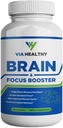 Brain & Focus Booster by Via Healthy - Verbeter de focus, verhoog de concentratie, verbeter het geheugen en helderheid, verbeter de geest, gemberextract