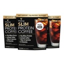 VitaCup Slim Protein Coffee Shake pour le soutien alimentaire, café instantané avec la poudre de protéines, B vitamines et fibre, Dietitian développé pour la performance et le goût, faire comme glacé ou agiter, 3 sacs