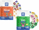 NATPAT FocusPatch (1 Pack) en ZenPatch (1 Pack) Bundel - 24 Focus Verbeterende Stickers en 24 Calm Enhanced Stickers - Chemical Free, Natural Relief for Focus and Mood Support