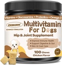 Dog Multivitamin with Minerals for Overall Health - Dog Vitamins and Supplements with Glucosamine, Probiotics for Puppy & Senior Dogs with Minerals - Omega 3 Fish Oil for Skin & Coat - 100 Chews