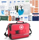 Uitgebreide EHBO-kits- Geavanceerde Traumakits met Labeled Compartments, Grote Noodgevallen Medische Kits voor Auto, Huis, Camping en Outdoor Noodgevallen -324Piece Set