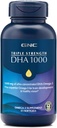 GNC Triple Strength DHA 1000 Omega 3 Supplement, 1000mg DHA, Ondersteunt Hersenontwikkeling en gezonde visie, 45 Softgels