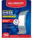 All Health Antibacterial Sheer Kleefbandages, 3/4 in x 3 in, 160 ct 