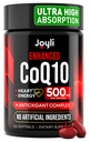 Hoge Absorptie CoQ10 500MG - Co Q10 Supplement 120 Softgels voor Hartgezondheid&Energieproductie - Enhanced CoQ10 Voedingssupplementen met Co-enzym Q10 - Alternatief voor coq10 400mg softgels