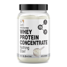 Het is gewoon! - 100% Wei Proteïne Concentraat, Grass-Fed Pasture Verhoogd, Made in Australia, RBST/rBGH Hormone Gratis, Premium WPC-80, Geen toegevoegde smaken (Grass-Fed Unflavored, 2,5 pond)