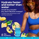 KEY NUTRIËNTEN Multivitamine Elektrolyten Poederverpakkingen - Heerlijke Blueberry Lemonade 40 Pack Hydration Packets - Reizen Hydration Powder - Geen suiker, Geen alorieën, Glutenvrij - Made in USA