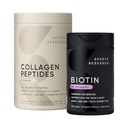 Sportonderzoek Collageen Peptiden voor Vrouwen & Mannen Gehydrolyseerd Type 1 & 3 Proteïnesupplement Eenvoudig mengen Vitale Nutriënten Proteïnes en Vegan Biotin 10.000mcg Max Sterkte B7 120 Softgels (4 maanden levering)