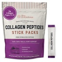 Live Conscious Collageen Peptides Powder Unflavored Packets - Gehydrolyseerd Collageen Powder - Hair, Skin, Nail, & Joint Support - Type I & III Grass-Fed Collageen Supplements for Women and Men - Pack of 20