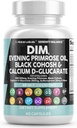 Clean Nutraceuticals DIM Avond Primrose Black Cohosh Calcium D-Glucaraat Sulforaphane Vlaszaad Extract - Hormonale ondersteuning Vitaminen voor vrouwen met Dong Quai - 60 Caps