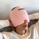Capuchon de soulagement de la migraine et des maux de tête – Thérapie chaude et froide pour les migraines, les maux de tête, le soulagement du stress et plus – Une taille convient le plus - Rose