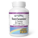Facteurs naturels Suntheanine L-Theanine 100 mg - Supplément santé pour une perspective calme - Supplément L-Theanine soutient le sommeil relaxant et aide contre la somnolence - 60 comprimés à croquer (30 portions)
