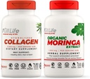 Full Life Hydrolyzed Collageen en Moringa Oleifera Capsules - Dieetsupplementen - Bovine Collageen Pillen voor vrouwen en mannen, Glutenvrije - Veggie Capsules