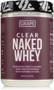 Naakte voeding Clear Naked Whey Isolaat Proteïne Poeder, Druivensmaak, Iso Proteïne Poeder, Geen Gmos of kunstmatige zoetstoffen, Glutenvrij, Sojavrij - 28 Servers