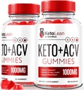 (2 Pack) Gummies Keto Lean Keto ACV, Gummies Keto + ACV, Vinaigre à cidre de pomme naturel 1000MG, supplément Keto Gummy ACV, vitamines Keto, vinaigre officiel Keto Plus, avis KetoLean (120 Gummies)