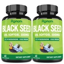 Capsules softgel d'huile de graines noires premium - 2 packs 60 compte 500mg - 4 mois d'approvisionnement pour l'immunité, la circulation, la digestion, la peau, les cheveux et la gestion du corps