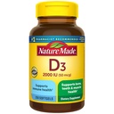 Nature faite de vitamine D3 2000 UI (50 mcg), supplément alimentaire pour os, dents, muscles et immunitaires, 250 Softgels, 250 jours d'approvisionnement