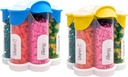 Extra grote pil Organizer dagelijks, wekelijks, maandelijkse supplement fles, schattige Blossom pil Dispenser met 7 XL Compartments (2 Pack Combo) (Licht Blauw en Geel)