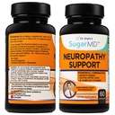 SugarMD Neuropathy Support Supplement – 60 Nerve Capsules with Alpha Lipoic Acid, Benfotiamine & Vitamin D3 B6 B12 - Nerve Support for Feet, Hands, Fingers & Legs - 30 Day Supply