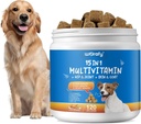 15-in-1 Honden Multivitamine Supplementen - Honden Multivitamine Chewable - Immuniteit, spijsvertering, Gezamenlijke en Hart Gezondheid Ondersteuning voor de huid, Jas Hart, Immuun Systeem - voor alle leeftijden Alle Ras (120 Tellingen)