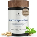 Akshar Ayurveda - Capsules Ashwagandha avec extrait de racine et poudre d'Ashwagandha - Support adaptogène à base de plantes pour le stress, l'humeur, l'énergie et la vitalité - Suppléments Vegan sans cruauté Ashwagandha (60 comte)