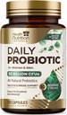 Probiotiques 60 milliards CFU + 10 souches - Mélange probiotique quotidien de lactobacillus pour le soutien immunitaire, digestif et gustatif, prébiotiques et probiotiques, gaz et ballonnement pour les femmes et les hommes - 120 capsules