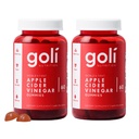 Goli Nutritional Supplement, Apple Cider Vinegar Gummy Vitaminen Voeding, 2 Pack van 60 Tellen