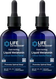 Levensverlenging Snelwerkende vloeibare Melatonine (Citrus-Vanilla), 2 Fluid Ounces (verpakking van 2)