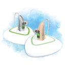 [Crystal Clear] EarCentric Oplaadbare hoortoestellen voor senioren met ruisannulering, onzichtbare ontvanger in kanaal Gehoorverlies, Persoonlijke geluidsversterker, EarCentric-RIE400-Pair [Beige]
