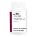 Bariatrische Voordeel Vitamine D3 5.000 IE - Bariatrische Vitamine D Capsules - Water-Miscible - Bone Strength Support* - Easy Swallow Capsule - 180 Tel.