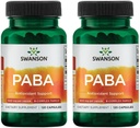 Swanson PABA - Krachtige B Complex ondersteuning van rode bloedcelvorming - Foliumzuurcomponent die de levering van zuurstof aan cellen en huidgezondheidsondersteuning - (120 capsules, 500 mg elke) (2 Pack)