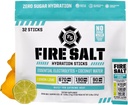 Fire Science Fire Salt Hydration Sticks, Electrolytes & Coconut Water, Hydration Drink Mix with Magnesium, Kalium & Natrium, Zero Sugar, Single Serve On The Go Packs, Lemon Lime Flavor, 32 Tel.