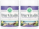 Les aliments verts Vitalité véritable des plantes Secouer les protéines, Vanille, 25.2 Ounce (paquet de 2)