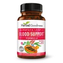 Kruidengoed Papaya Leaf Blood Support Capsules - bloedplaatjes & bot Marrow Health, Immunity Support & Blood Cleanse - 60/450mg Veggie Capsules (1 fles)